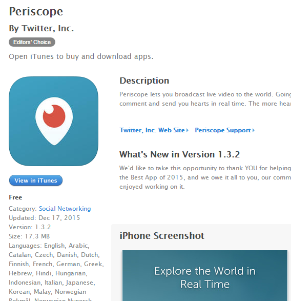 Guardare il mondo con Periscope. Come usare l’app