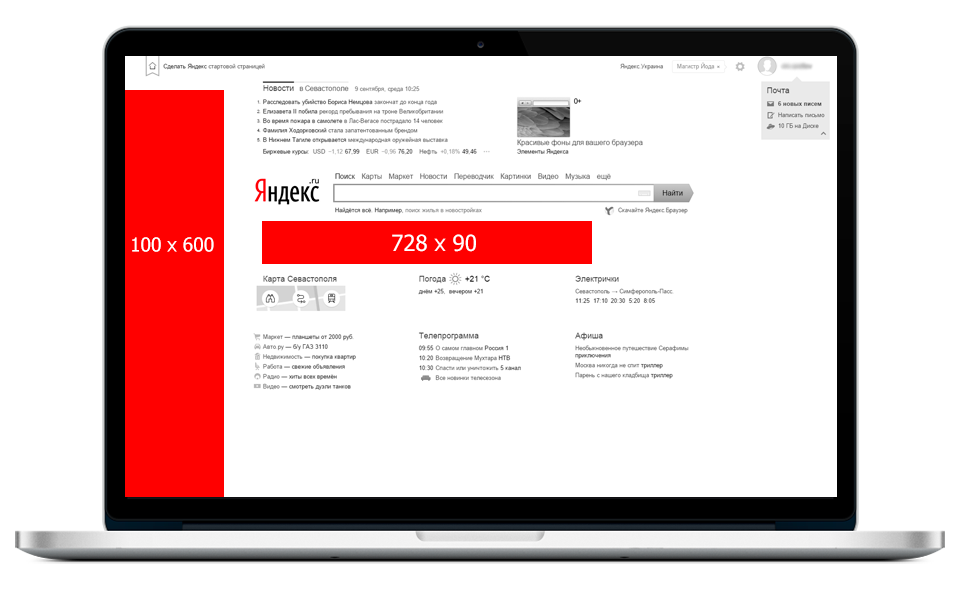 Costo e ROI della pubblicità sulla homepage di Yandex