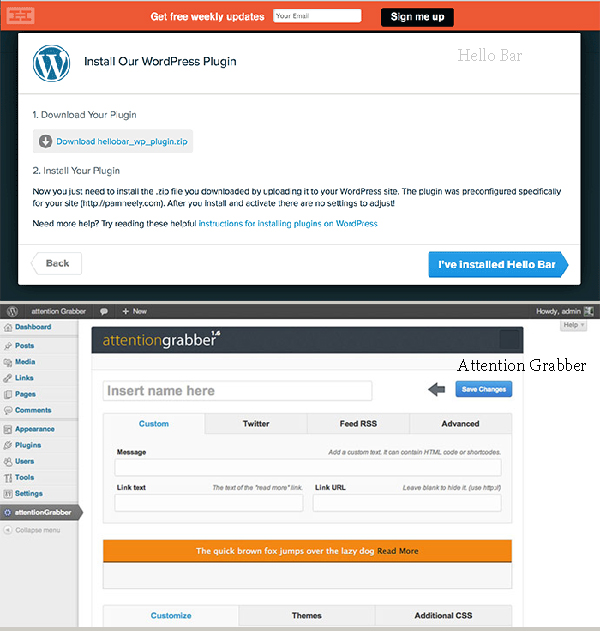 Plugin WordPress per raccolta dati e notifiche