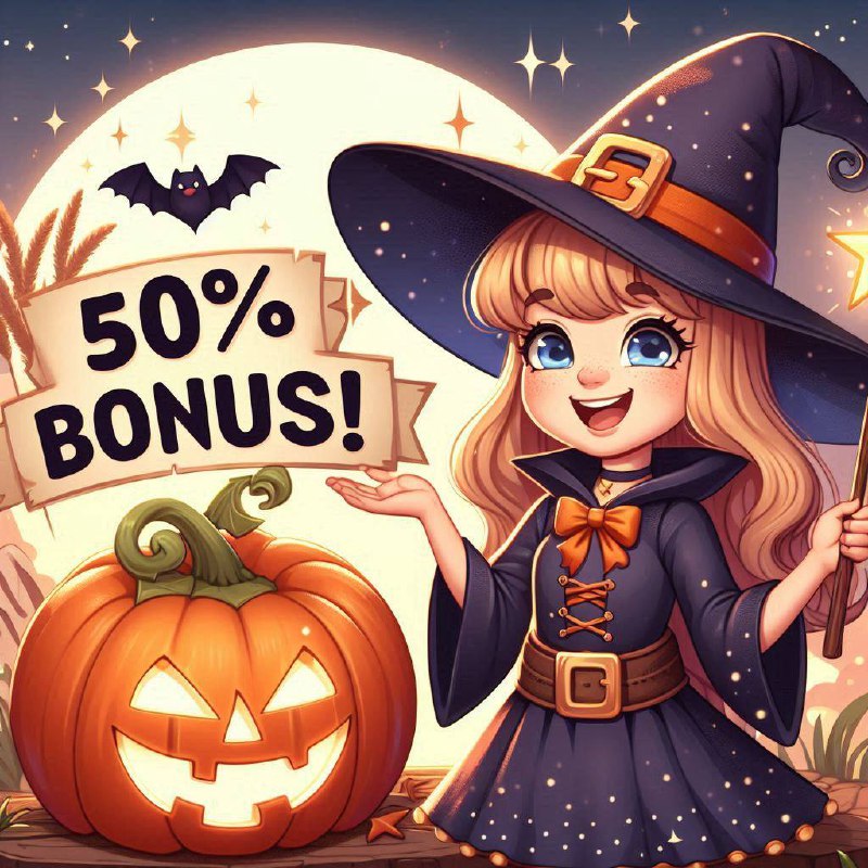Promo di Halloween da brividi: +50% di crediti in regalo!