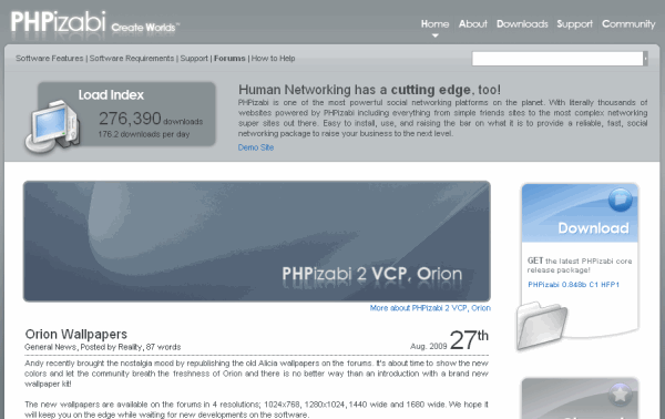 CMS PHPizabi per social network