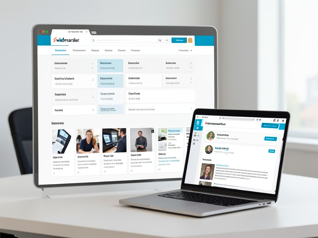 Schermata concettuale di directory web con categorie tematiche