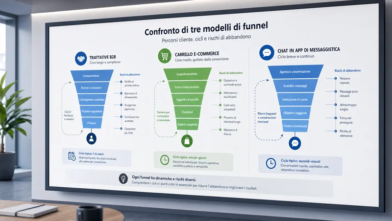 Confronto tra B2B, negozio online e messaggistica