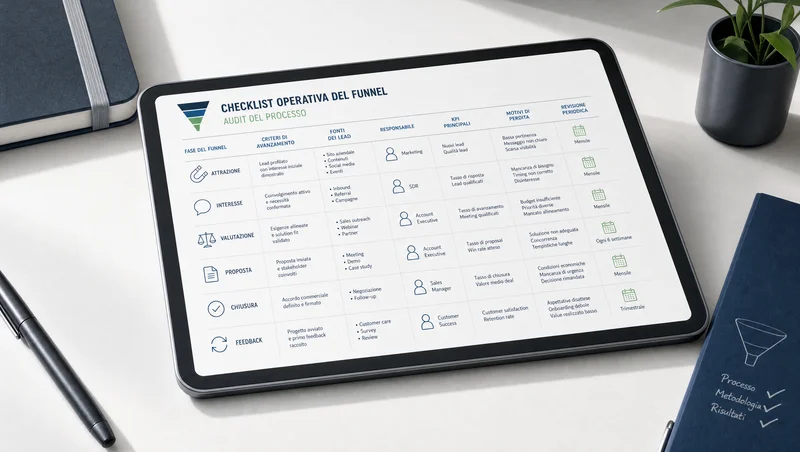 Verifica dei sette elementi di un funnel efficace