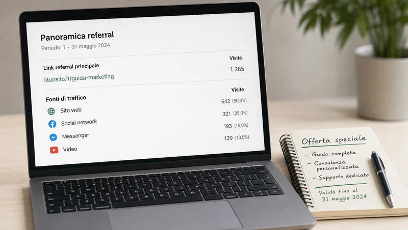 preparazione del link referral e dell'offerta