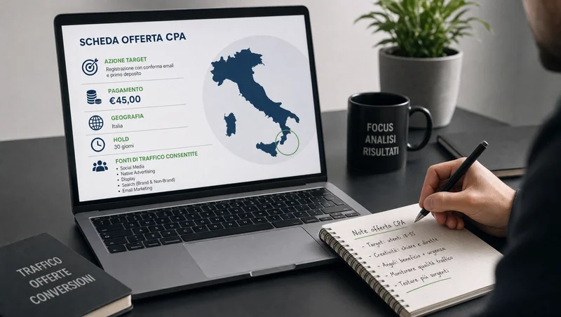Scheda dell'offerta con condizioni di pagamento