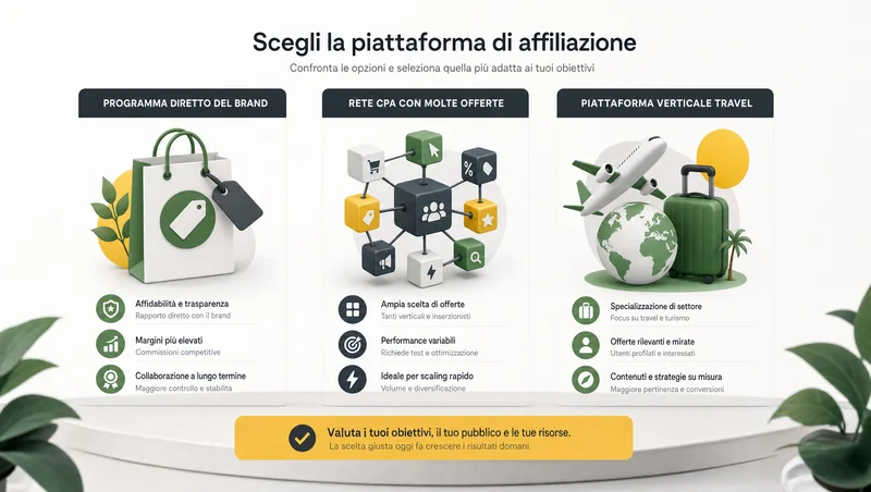 Confronto tra programma diretto, rete CPA e piattaforma