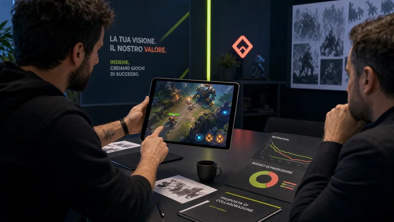 Pitch di un gioco mobile davanti a un publisher