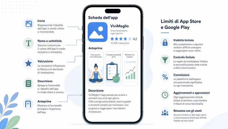 Scheda ASO dell'app negli store