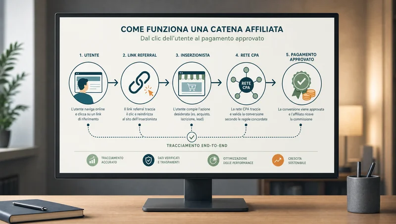 Catena tra partner inserzionista e rete CPA