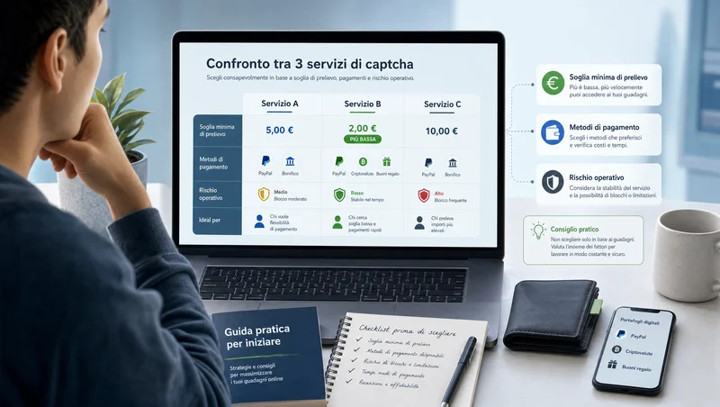 Confronto operativo tra servizi captcha