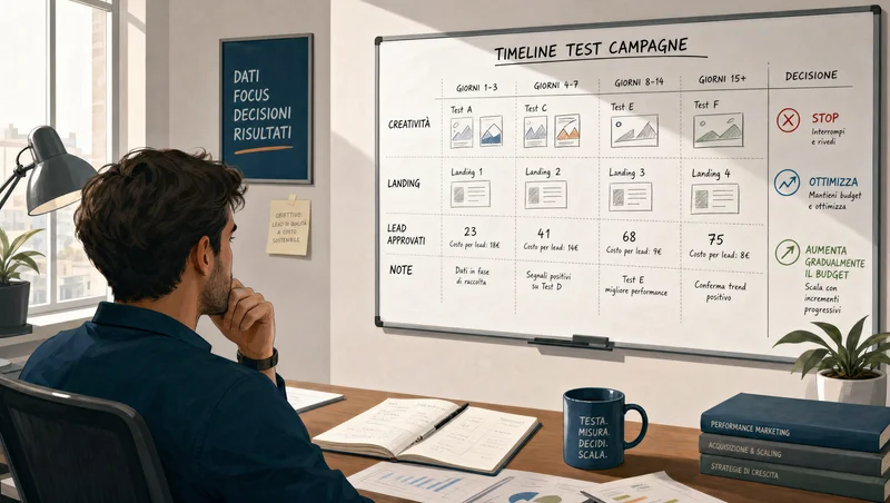 Primo test CPA con decisioni sul budget