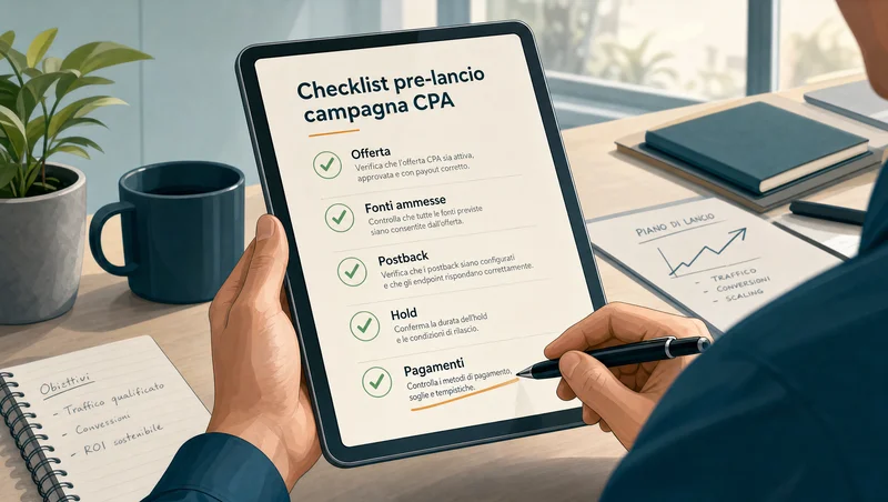 Checklist finale prima della campagna CPA