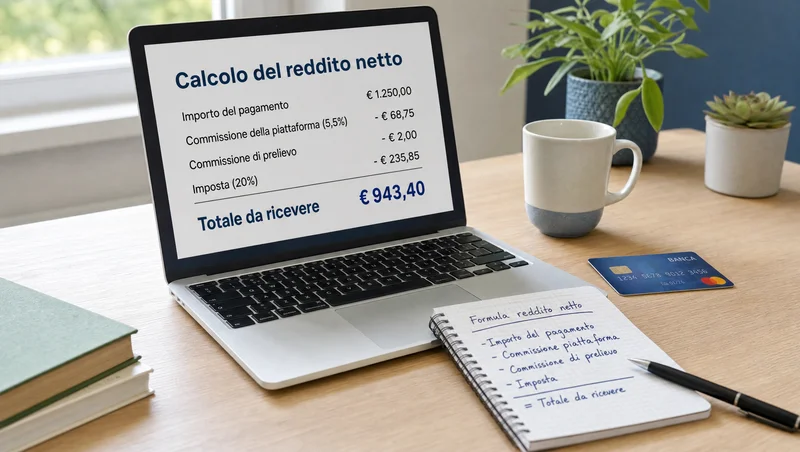 Calcolo del reddito netto prima del prelievo