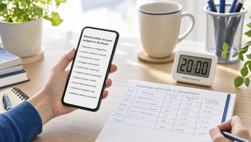 Attivita brevi da telefono e monitoraggio del tempo