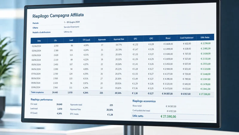 calcolo di EPC e ROI in un programma di affiliazione