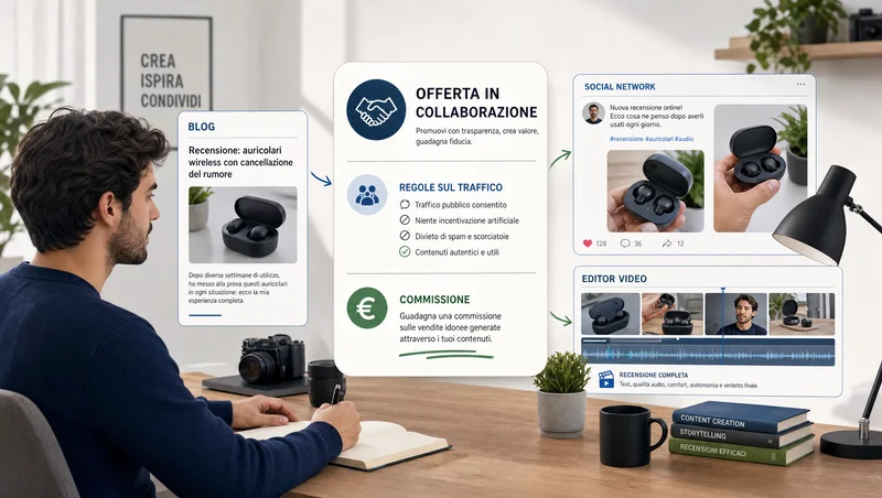 Preparazione dei contenuti per un'offerta di affiliazione