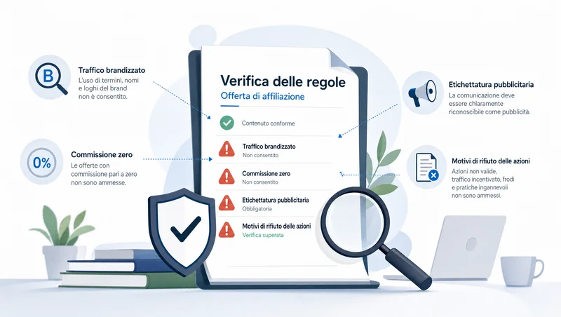 Verifica dei rischi di un'offerta di affiliazione