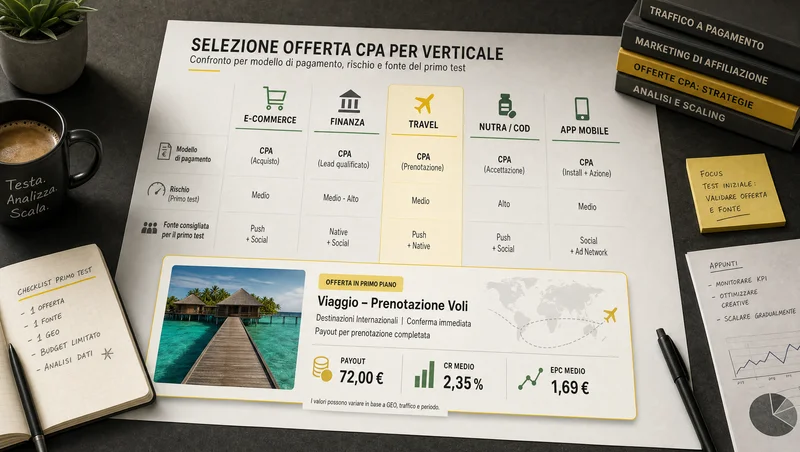 Scelta di un'offerta CPA per verticale e modello di pagamento