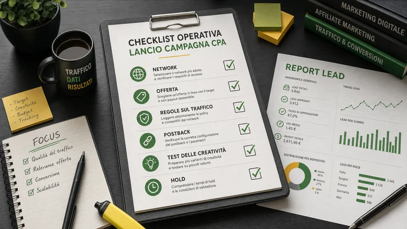 Checklist di avvio nel CPA