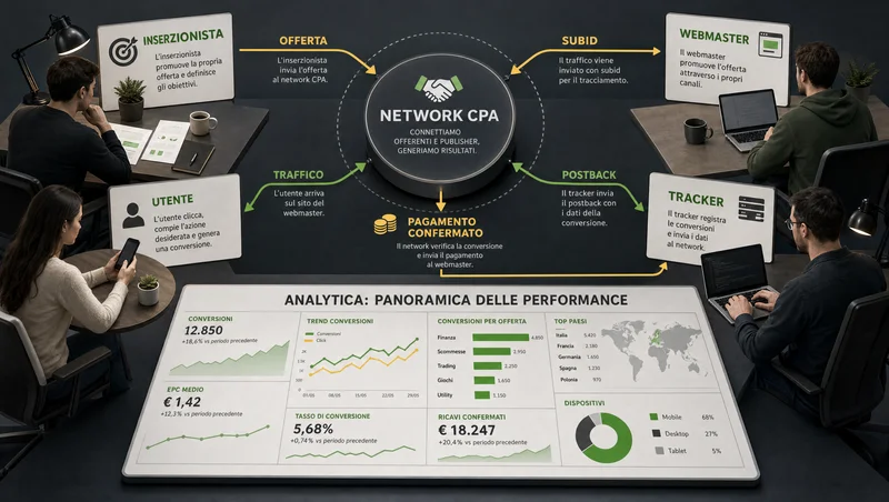Schema degli attori dell'ecosistema CPA