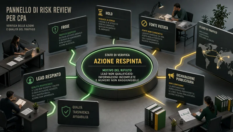 Controllo dei rischi CPA prima del lancio del traffico