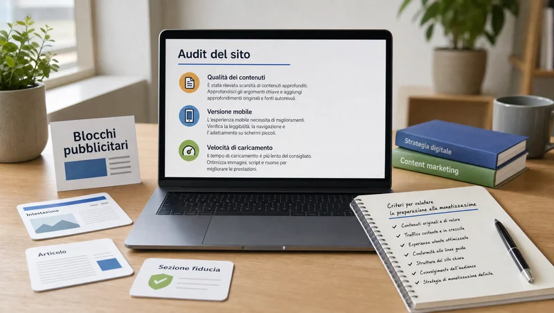 Audit della preparazione del sito alla monetizzazione