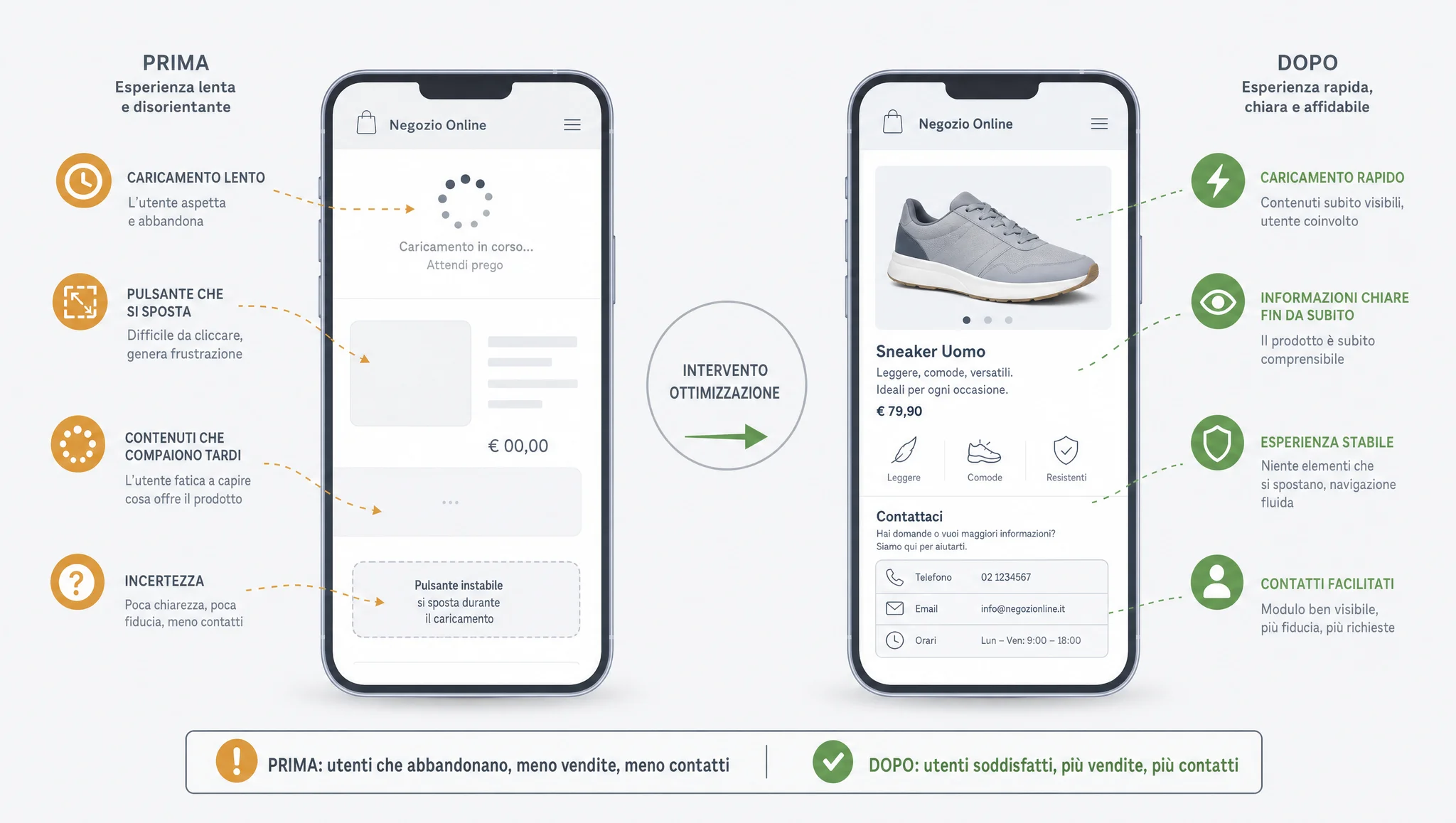 miglioramento di una pagina mobile al posto di tecniche SEO rischiose