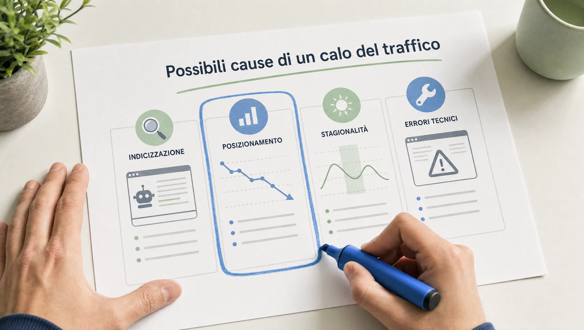 analisi del calo del traffico organico