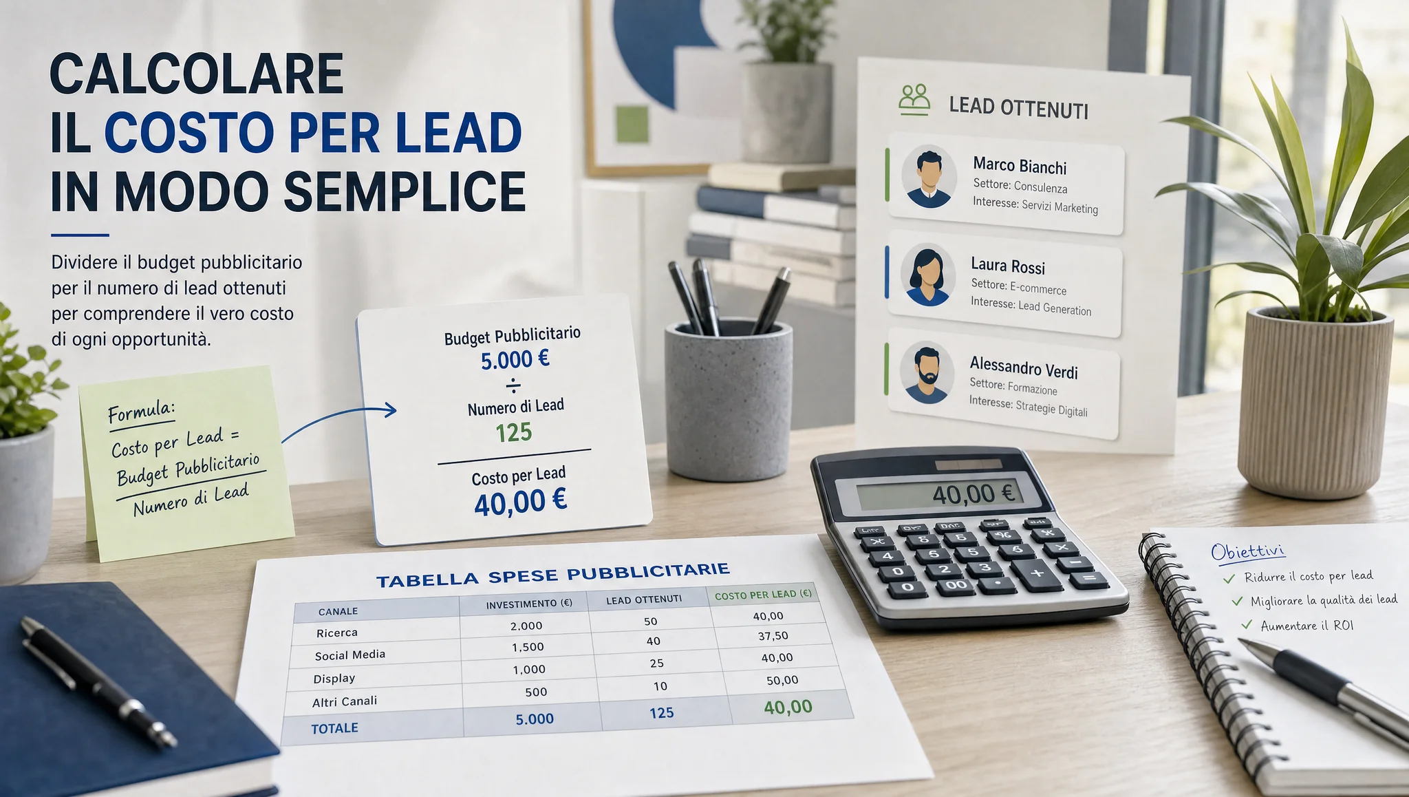 Calcolo del costo per lead