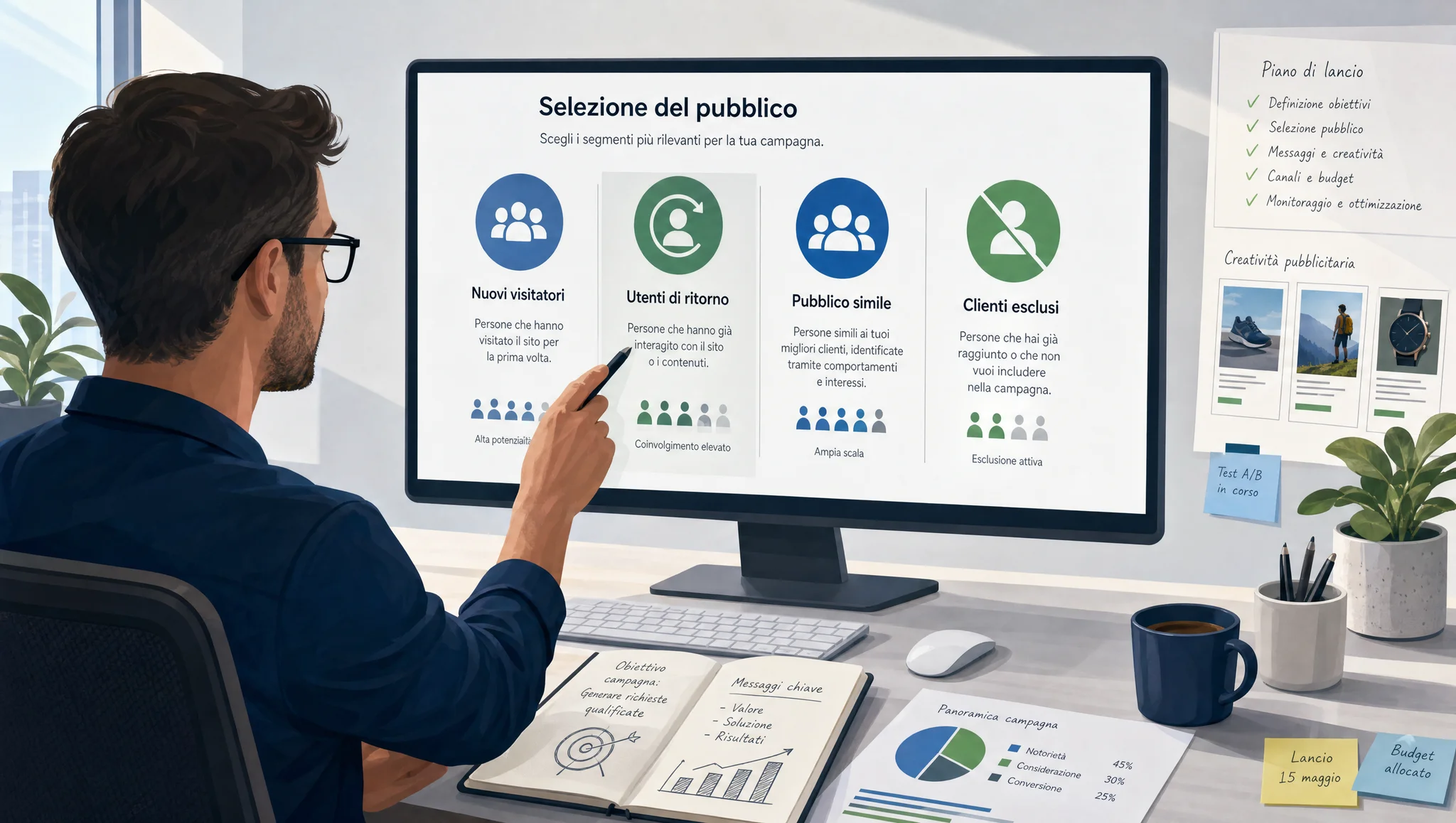 Configurazione dei segmenti di pubblico e delle esclusioni