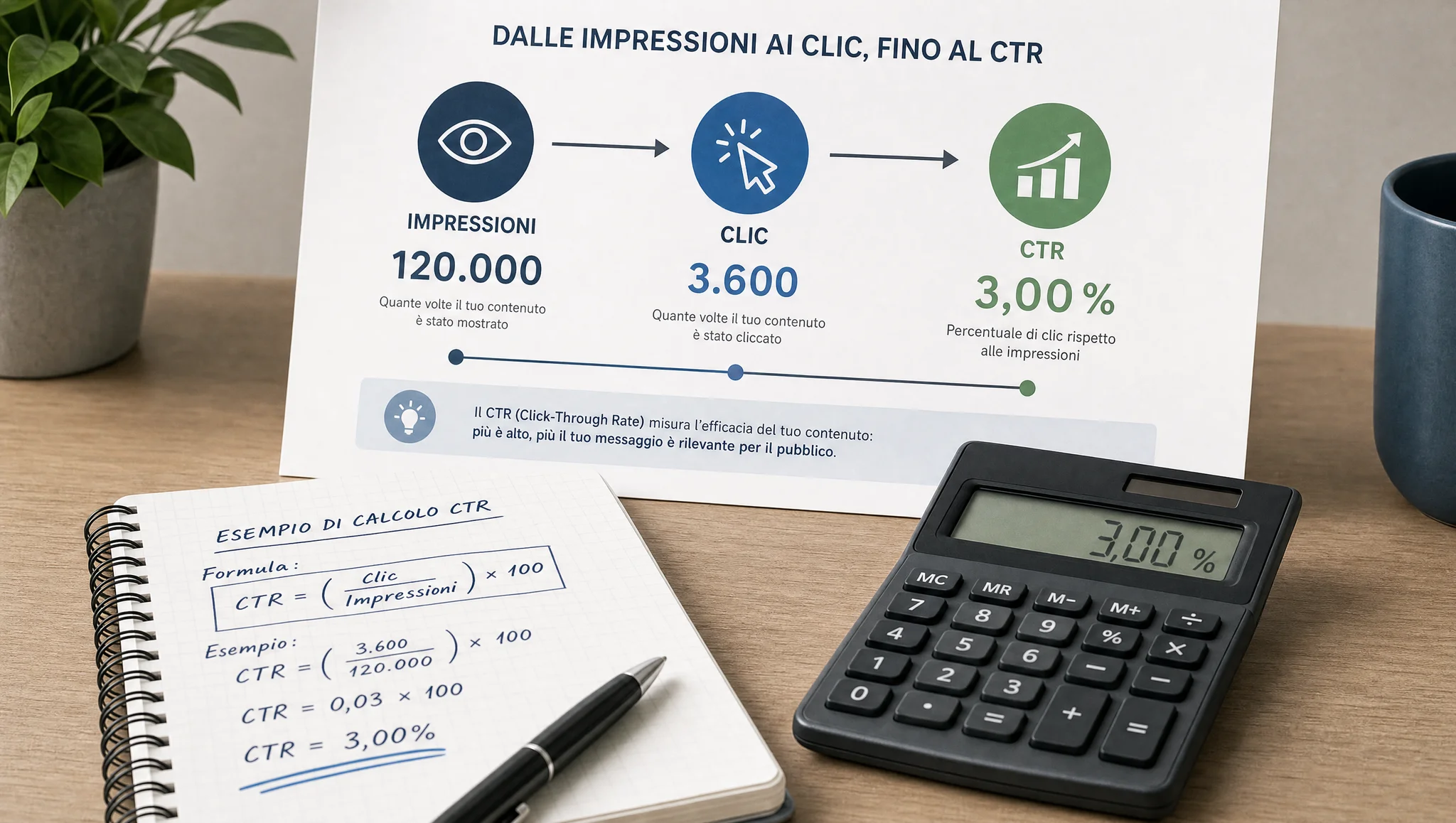 La formula del CTR su una dashboard di analisi