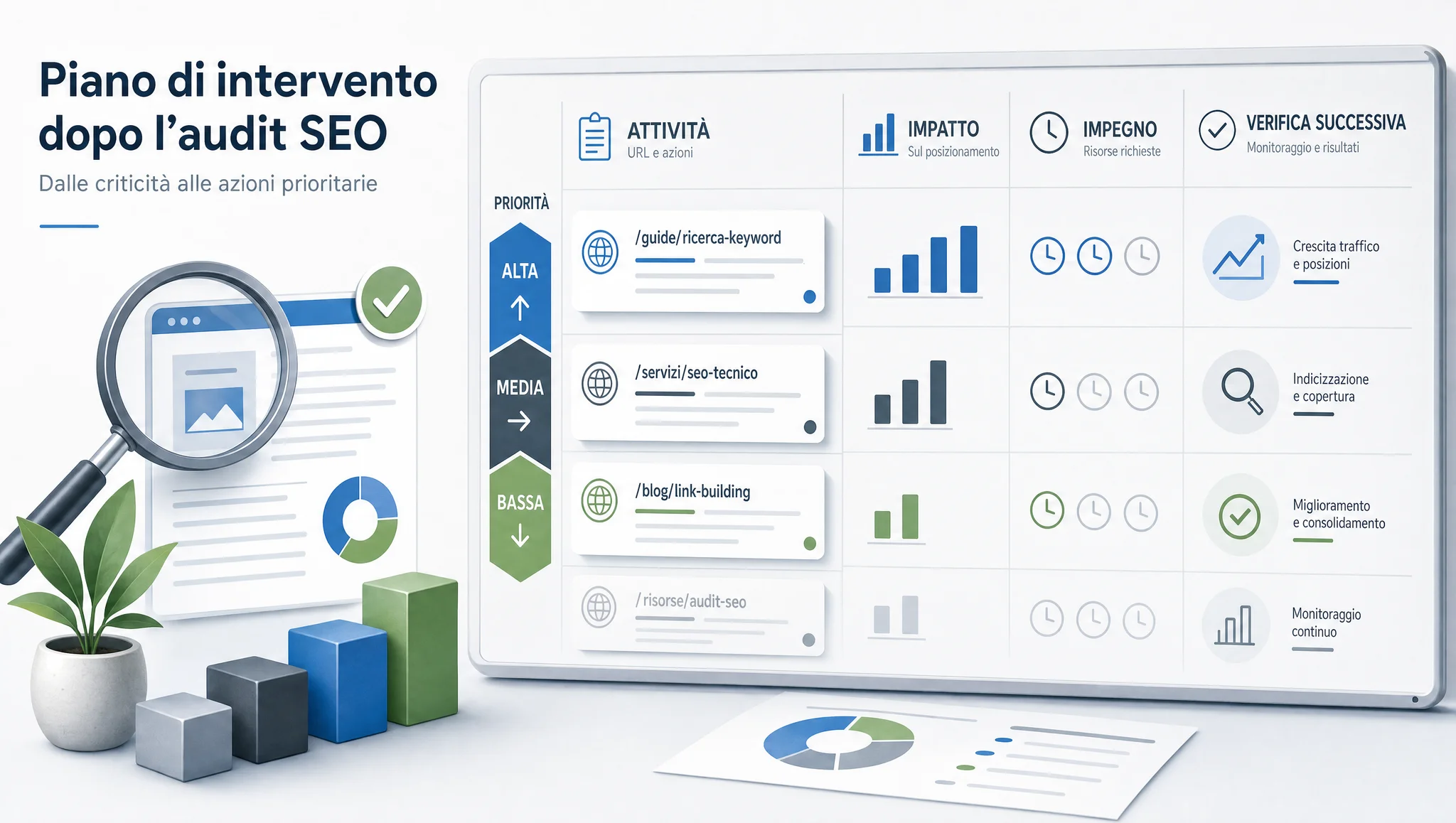 priorità degli interventi dopo l’audit SEO