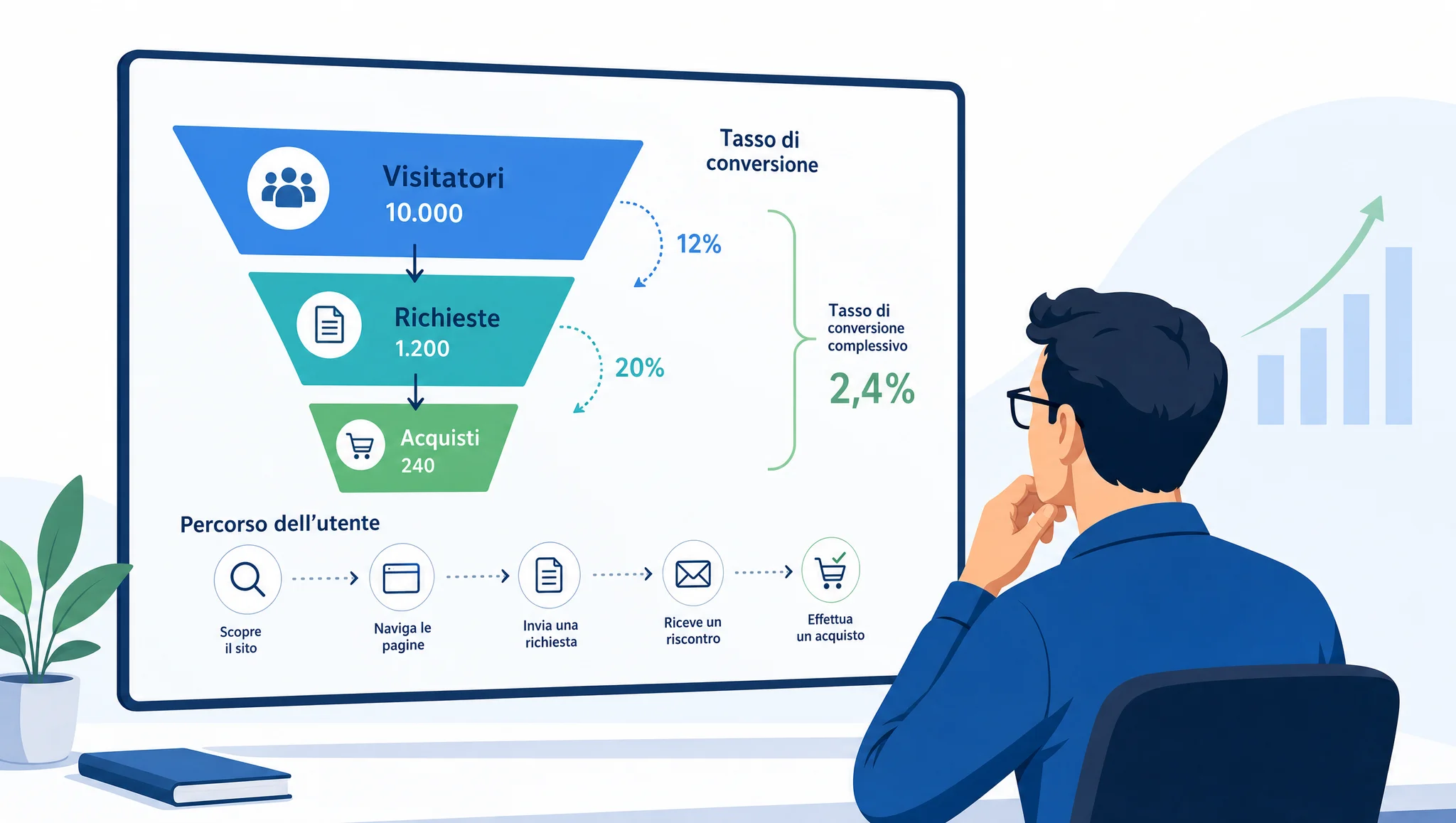 funnel del sito e tasso di conversione