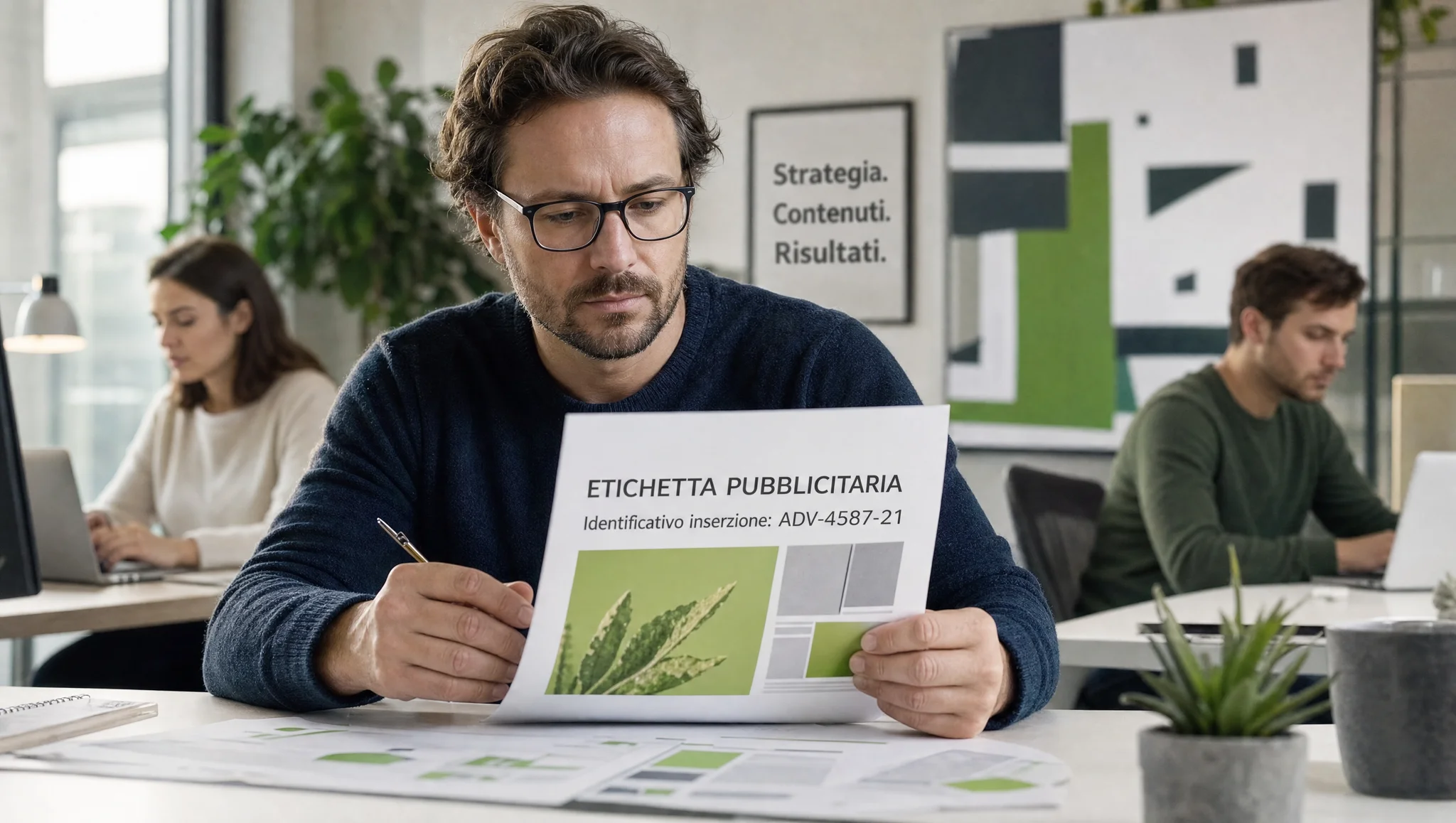 verifica dell'etichetta pubblicitaria prima della pubblicazione