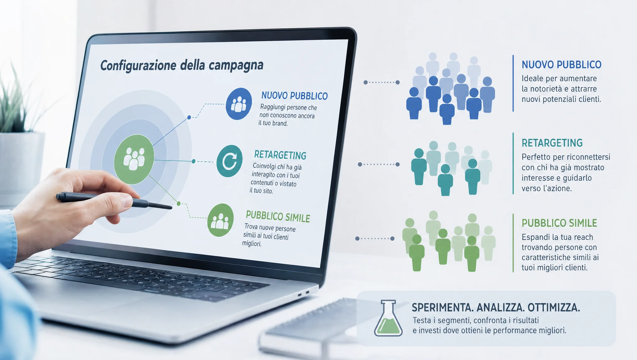 Tre segmenti di pubblico per un test su VK