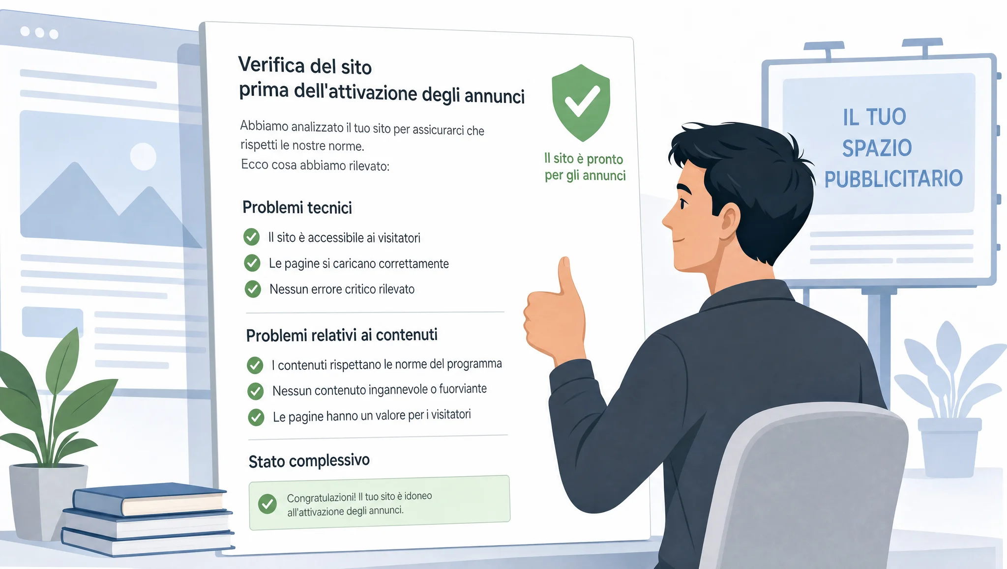 Verifica del sito prima della revisione di AdSense