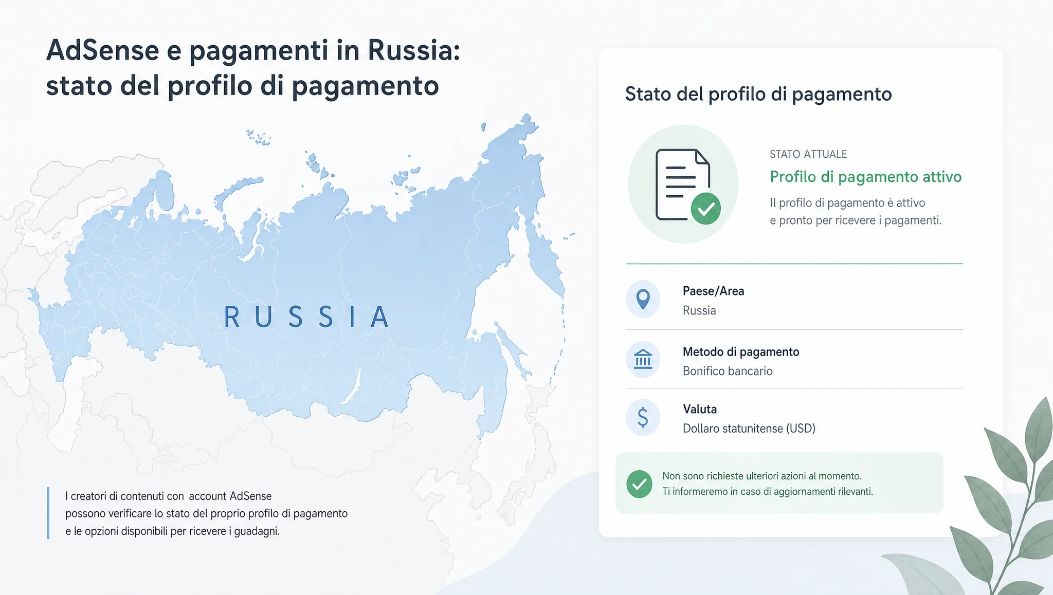 Stato di AdSense per gli account russi