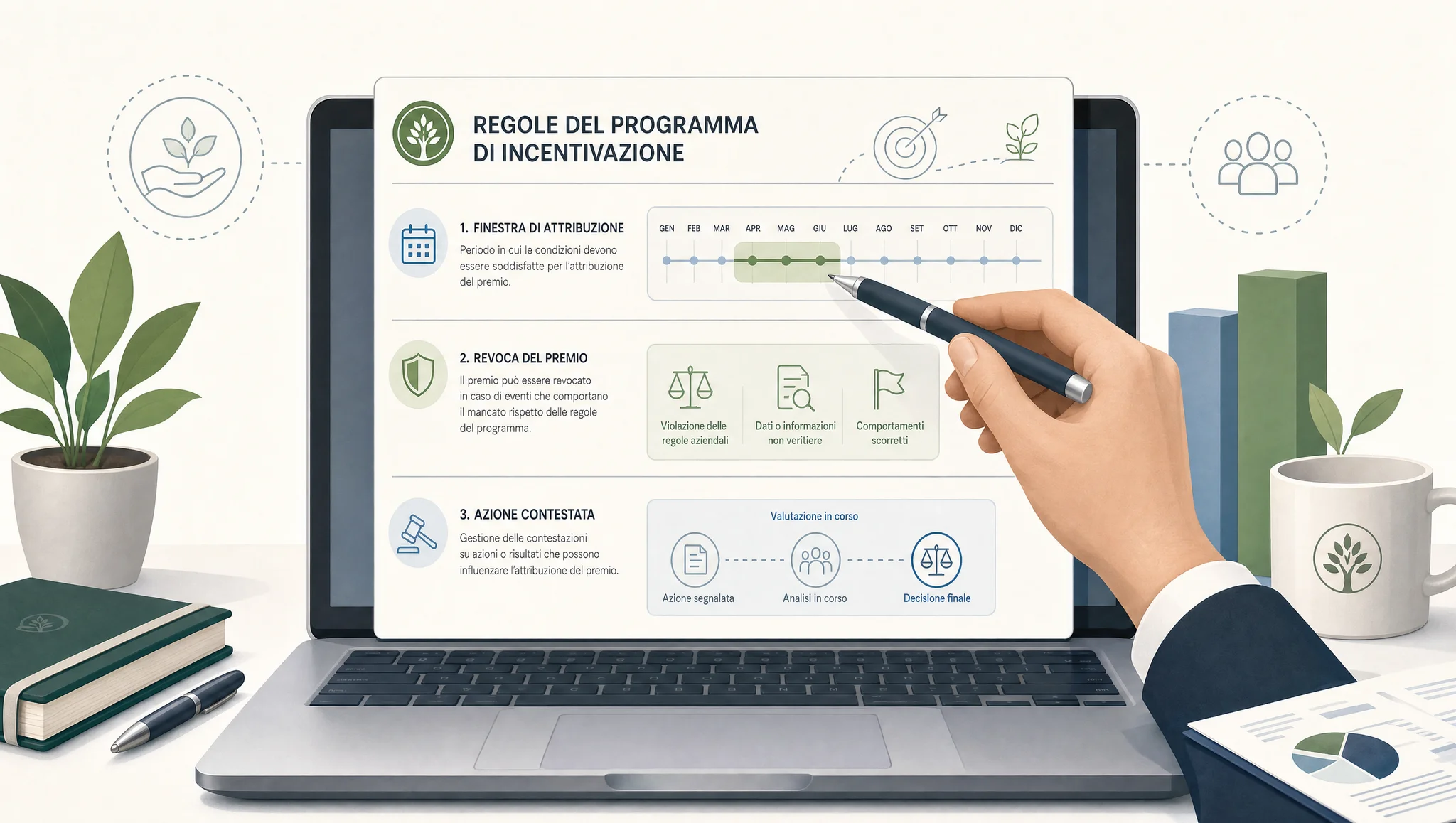 Impostazione delle regole e della finestra di attribuzione