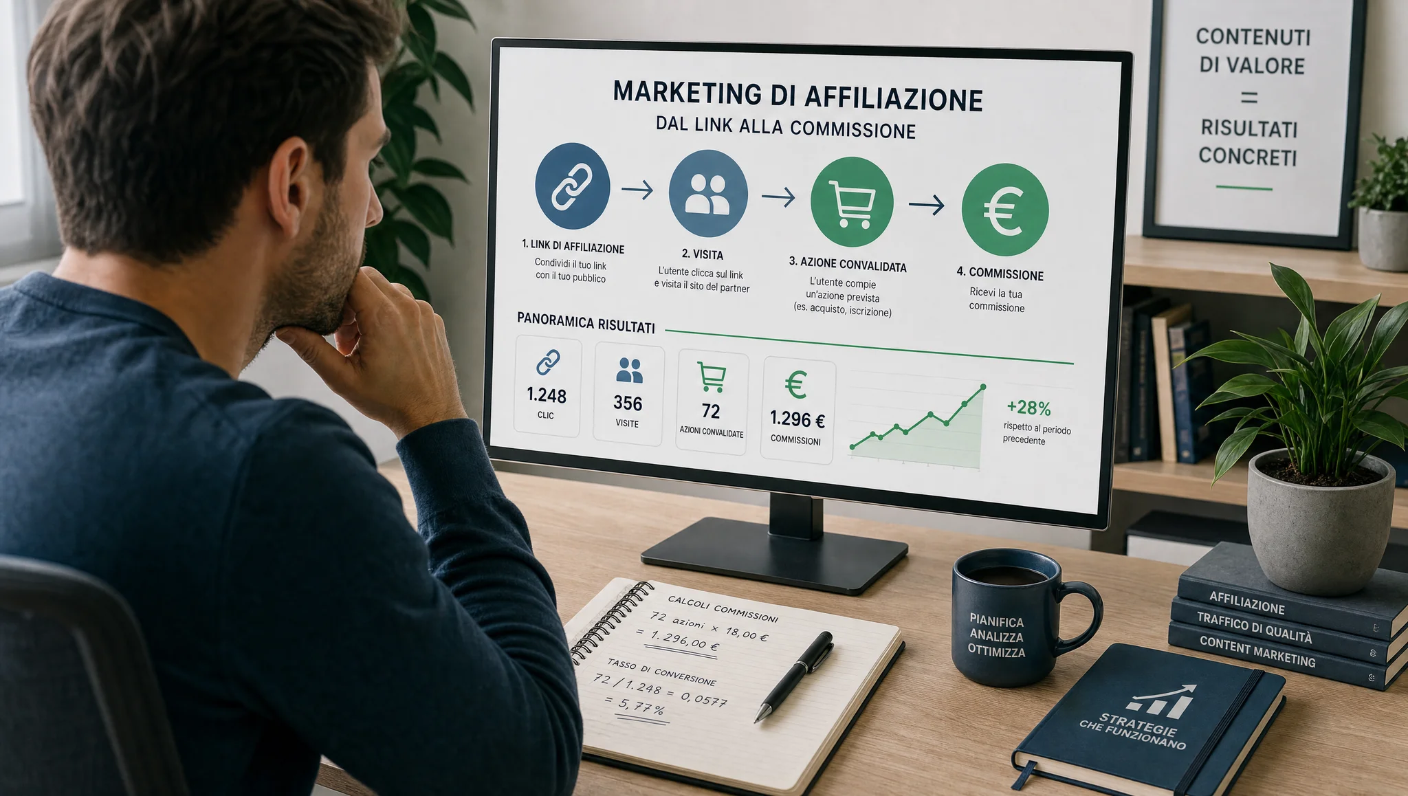 Schema del link di affiliazione e della commissione