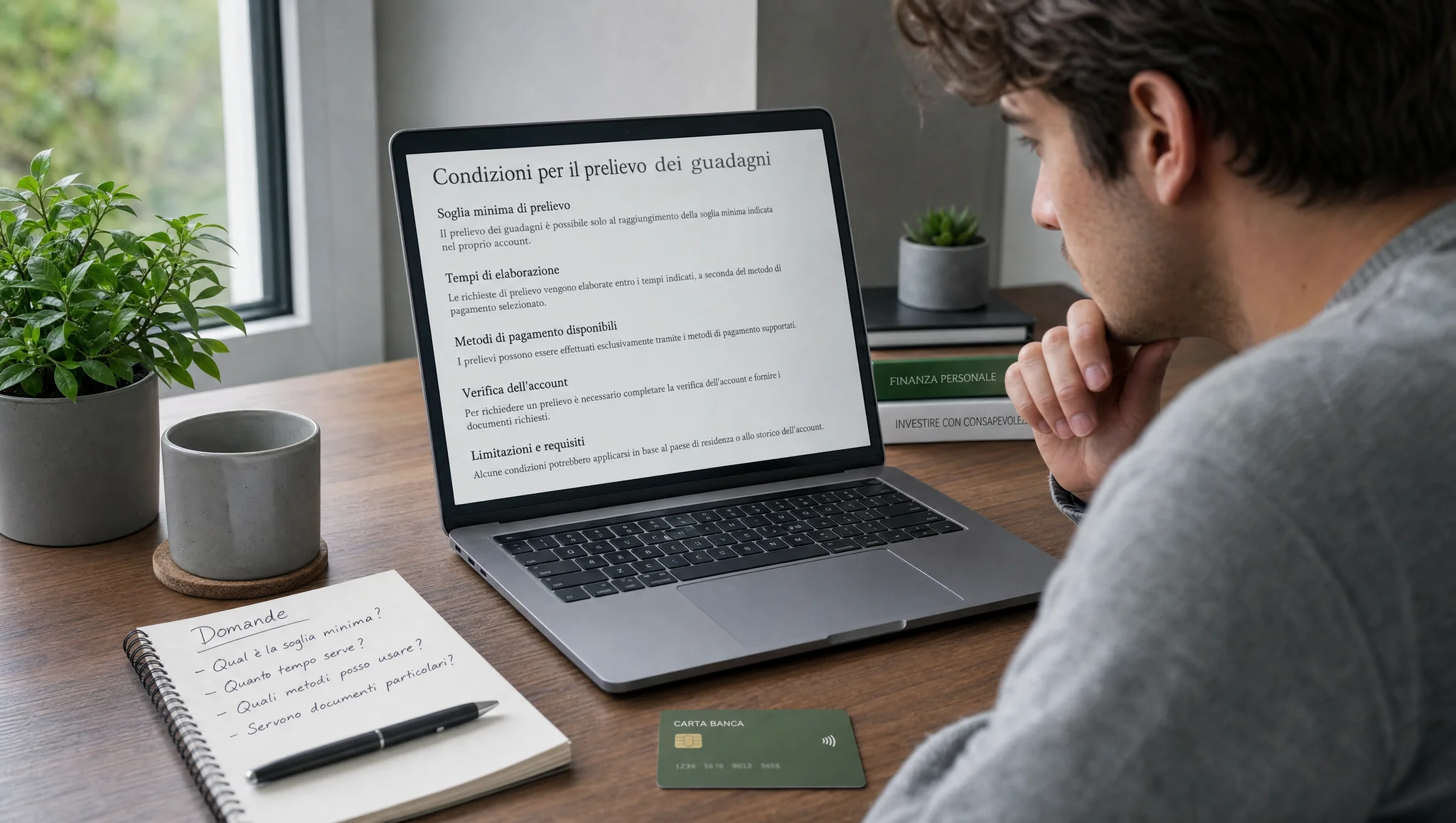 Verifica delle condizioni di un servizio prima dell'iscrizione