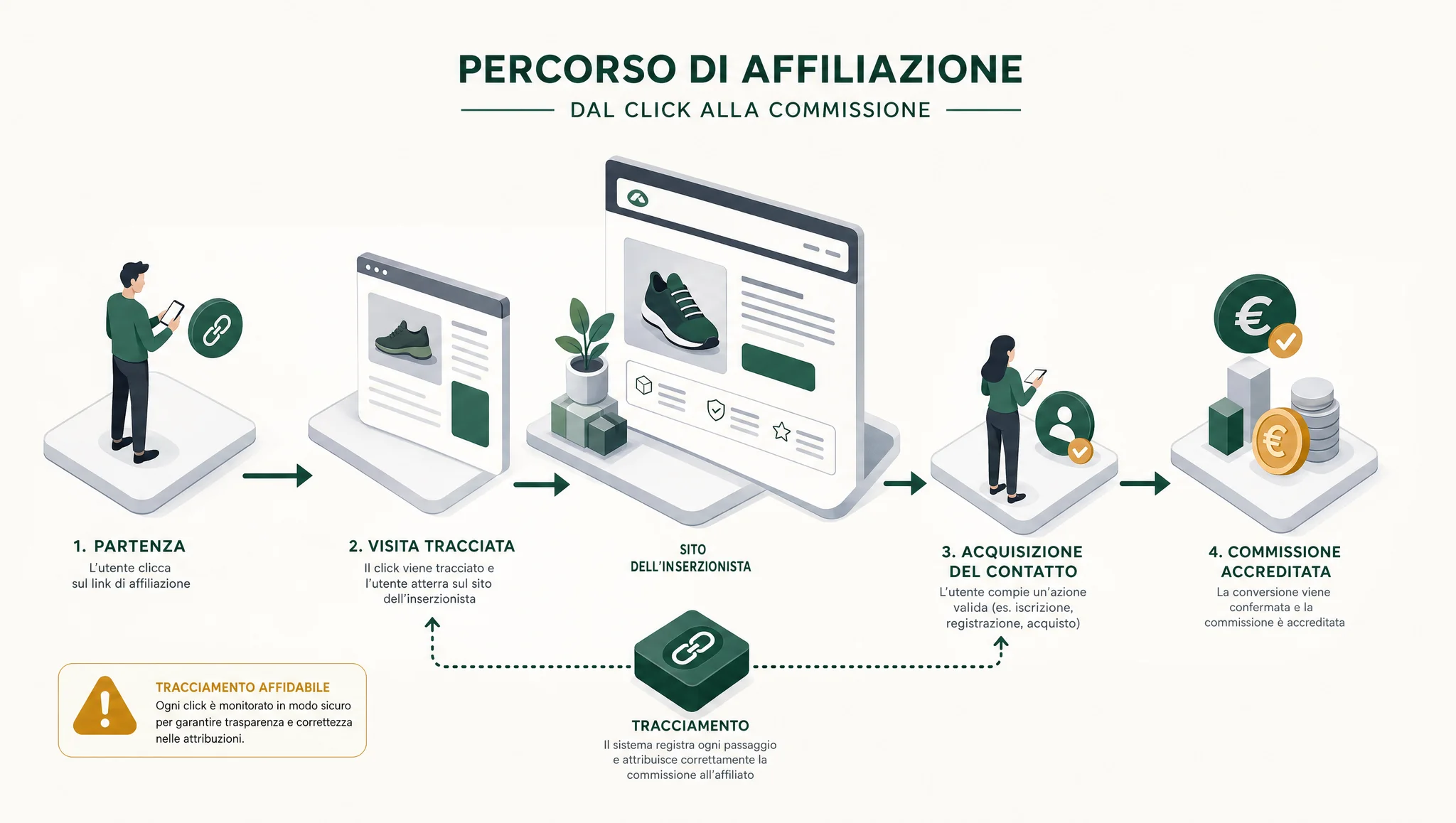 percorso dell’utente tramite un link di affiliazione