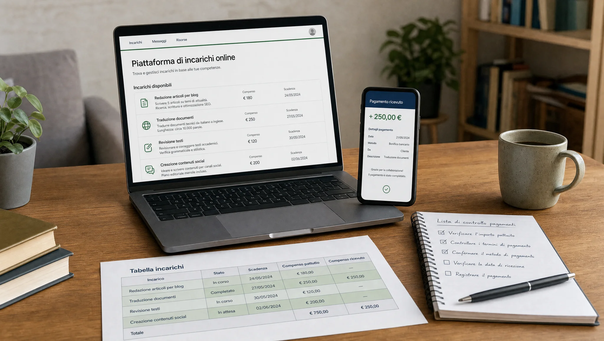 piattaforma di incarichi online retribuiti