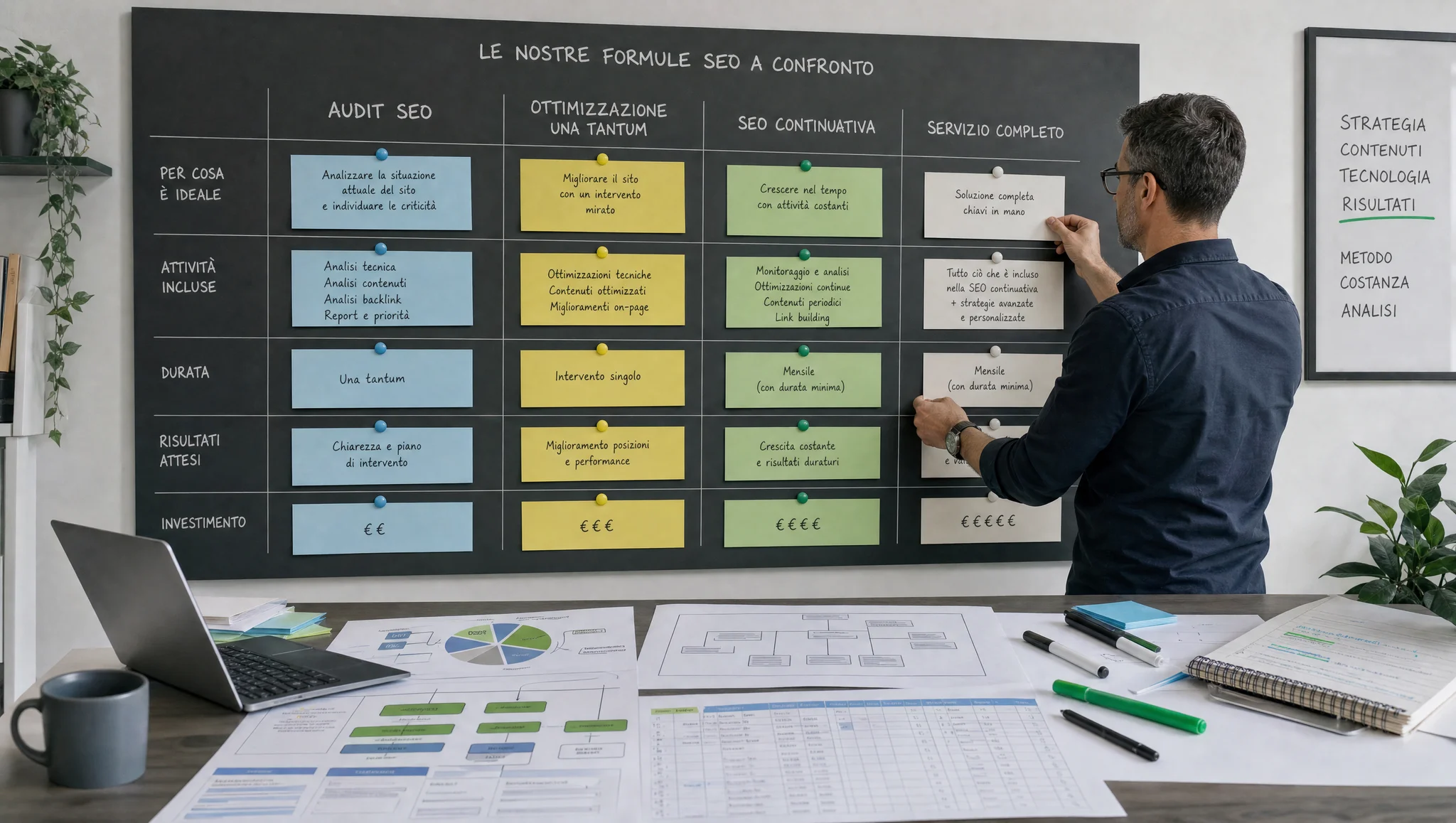 Confronto tra le formule dei servizi SEO